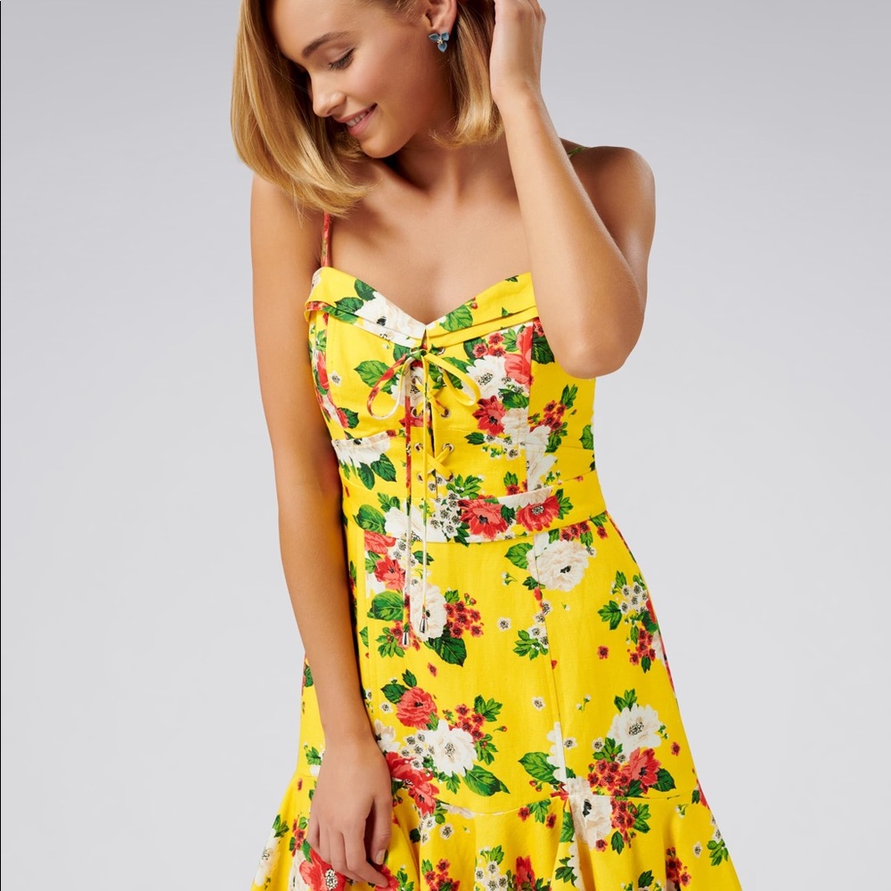 NWT Ever New “Ella Lace Up” Linen Blend Dress - Size 4